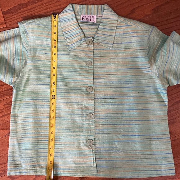 Keren Hart Spring jacket- lime green stripe - Size XL - Picture 10 of 11